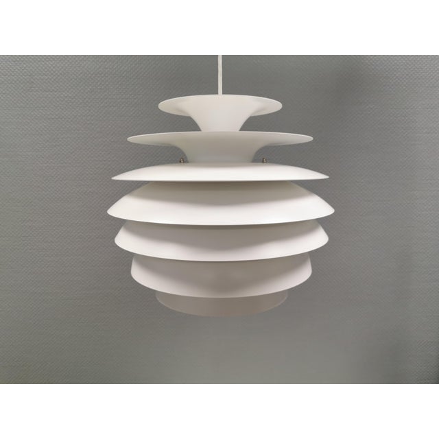 White Barcelona Hanging Lamp by Bent Karlby, Denmark, 1980s For Sale - Image 8 of 12