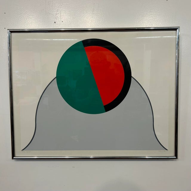 1971 Takesada Matsutani “Signal” Lithograph 70/75 For Sale - Image 4 of 13