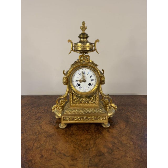 Victorian French Mantle Clock, 1880s For Sale - Image 6 of 7