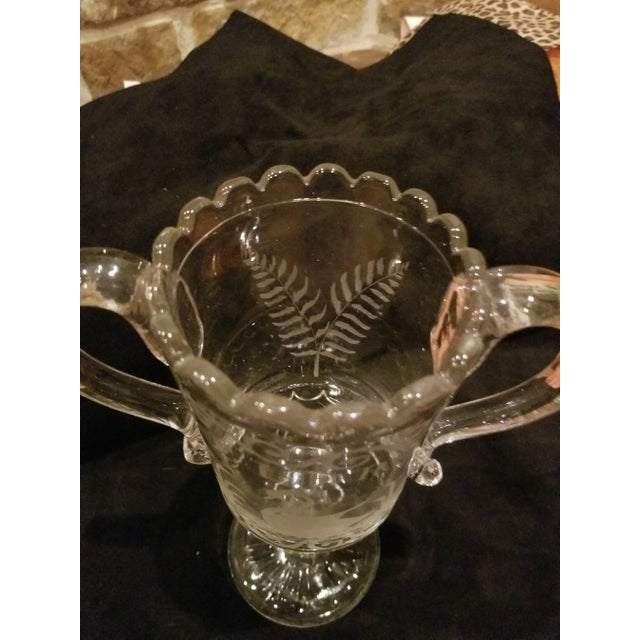 Antique English Glass Celery Vase For Sale In San Antonio - Image 6 of 8