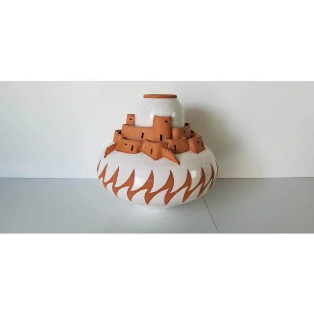 1980s Ezzell Sculptural " Pueblo" Southwestern Native American Pottery Vase For Sale - Image 11 of 11