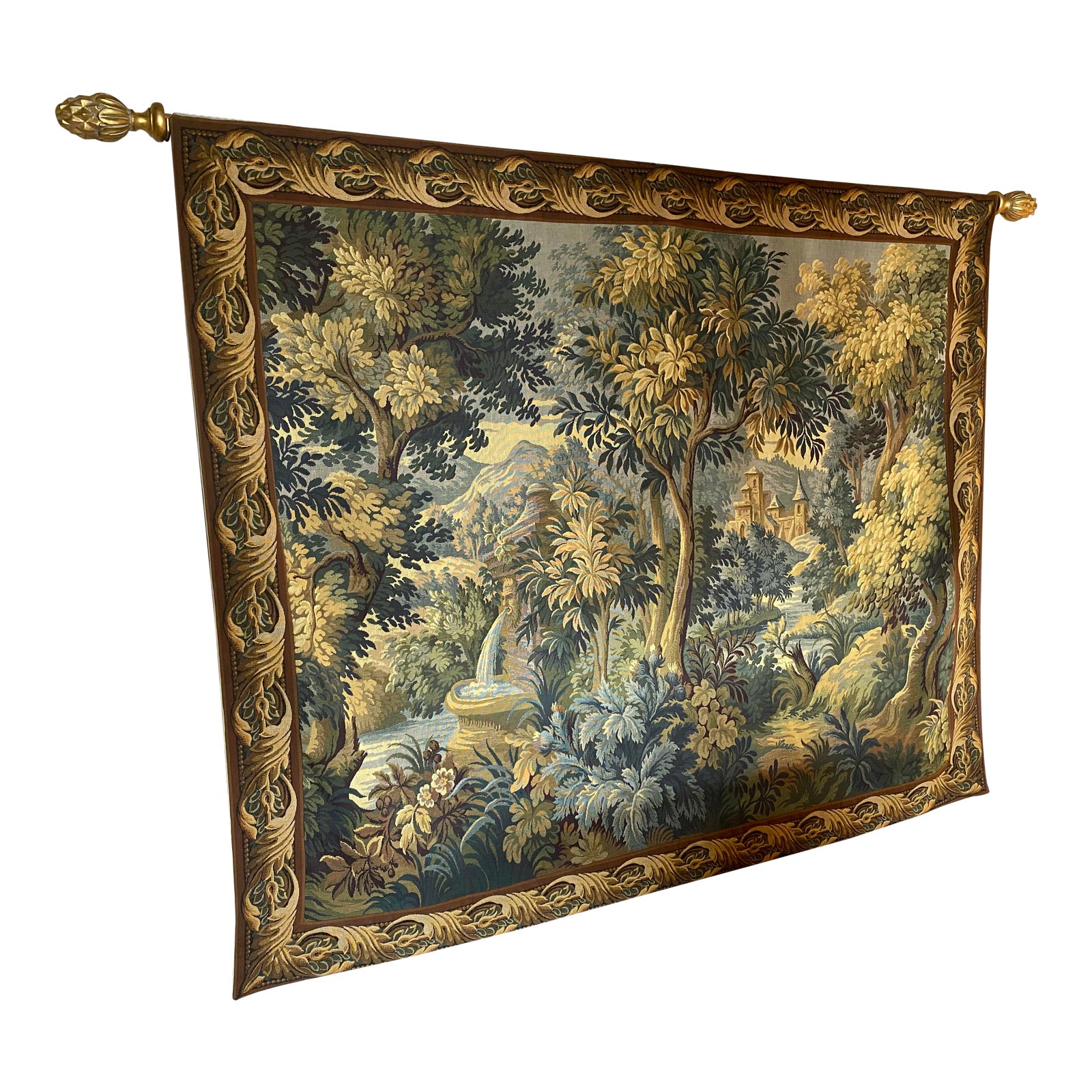 French Tapestry by Point Genre Gobelins Chairish