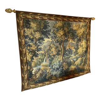 French Tapestry by Point Genre Gobelins For Sale