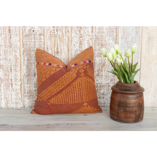 This colorful and luxurious Bagh Phulkari pillow features beautiful hand-done silk embroidery on top of a cotton fabric....