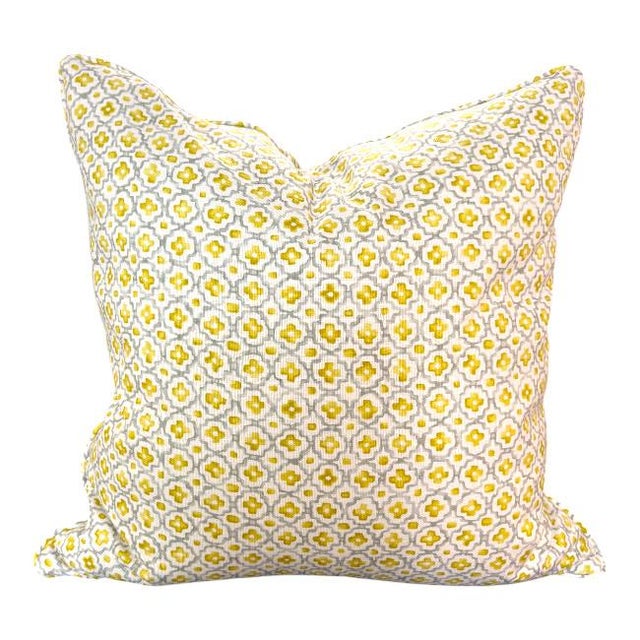 Add a cheerful, sophisticated touch to your home with this custom-made Fabricut designer throw pillow. Featuring a...