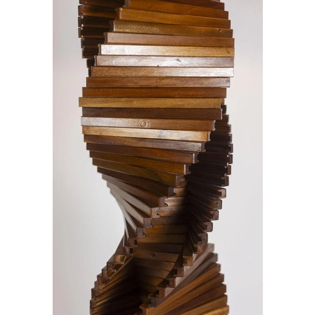 1980s Sculptural Wooden Lamp Base. 1980s For Sale - Image 5 of 12