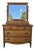Antique American Tiger Oak Bow-Front Dresser With a Removable Beveled Swivel Mirror by A.H. Heilman & Company For Sale