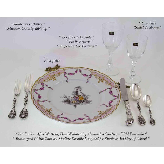 1990s Beauregard Sterling Silver Hand-Crafted 5-Piece Flatware Place-Setting For Sale - Image 10 of 12