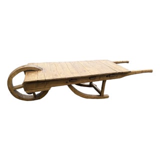Antique Wheelbarrow Coffee Table For Sale