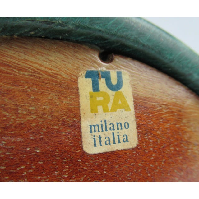 Vintage C.1960's Italian Aldo Tura Malachite Green Goatskin & Brass Lidded Ice Bucket For Sale - Image 17 of 18