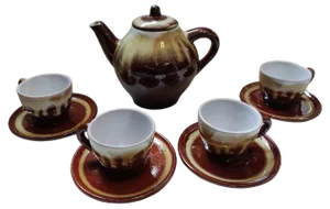 Ceramics Tea Service from Łysa Góra, 1960s, Set of 9