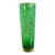 Tall Green Cut to Clear Murano Glassware Vase For Sale