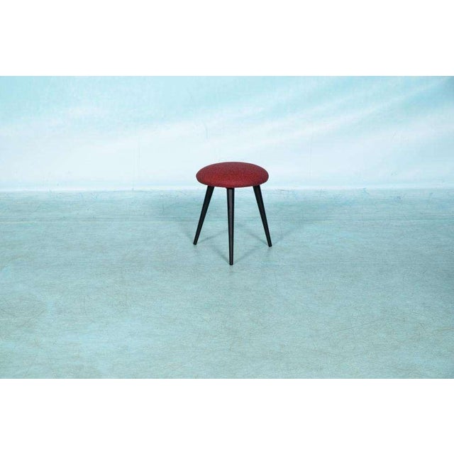 Nice compact stool from the sixties, with a beautiful color scheme. The stool has a round seat that is covered with new...