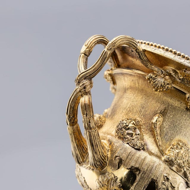 20th Century British Silver-Gilt Warwick Vases from Asprey, 1914, Set of 2 For Sale - Image 15 of 18