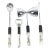 Mid Century Lucite & Steel Chrome Bar Tool Set With Pearls Seaweed and Shells - 4 Pieces For Sale