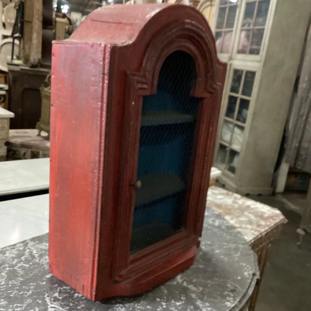 Early 19c Italian Petite Curio Wall Cabinet For Sale In Atlanta - Image 6 of 9