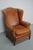 Industrial Vintage Dutch Cognac Wingback Leather Club Chair For Sale - Image 3 of 18
