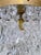 1950s Mid 20th Century Hollywood Regency Crystal Teardrop Chandelier With Ridged Brass Crown For Sale - Image 5 of 9