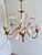 Metal Italian Masca White Tole and Gilt Metal 8-Light Chandelier, 1970s For Sale - Image 7 of 18