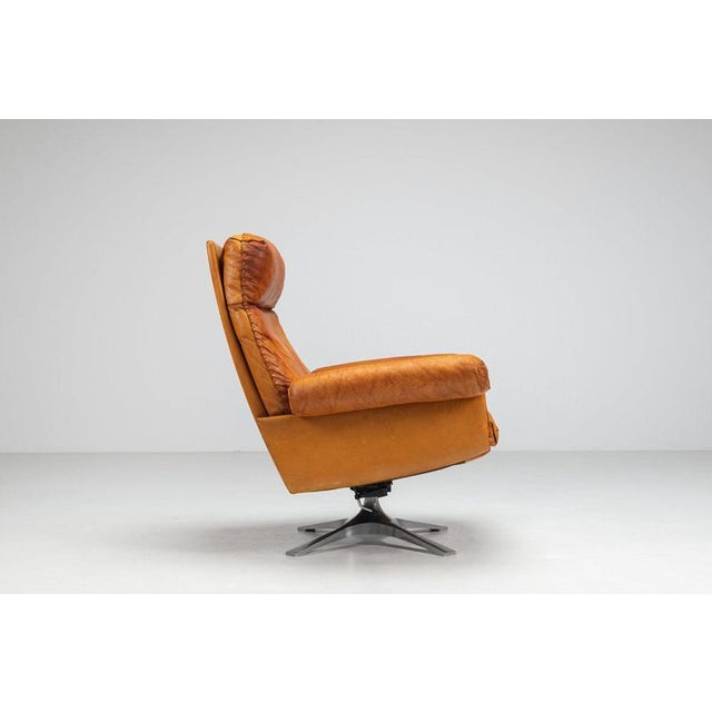 Vintage DS-31 High-Back Lounge Chair in Naturel Leather from de Sede, 1970 For Sale - Image 6 of 18
