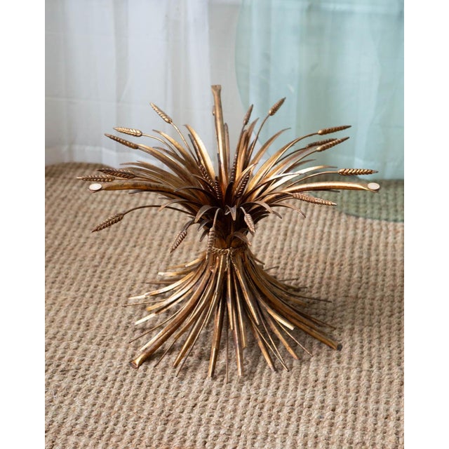 Vintage Gold Sheaf Wheat Coffee Table For Sale In Columbus - Image 6 of 8