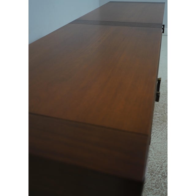 John Stuart Walnut Mid Century Modern Double Dresser For Sale - Image 13 of 17