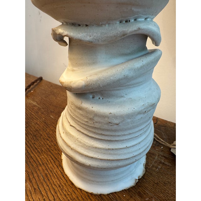 Off White Ceramic Pottery Vase For Sale - Image 17 of 17