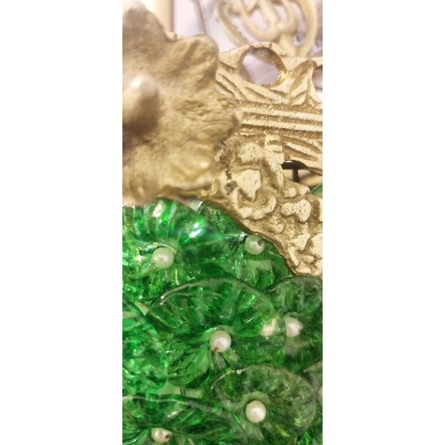 Ceiling Lamp with Murano Crystal Flowers, Italy, 1960s For Sale - Image 12 of 18