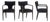 Restoration Hardware Black Dining Chairs, 6 For Sale