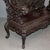 Wood Early 20th Century Heavily Carved Antique Japanese Dragon & Iris Settee For Sale - Image 7 of 9