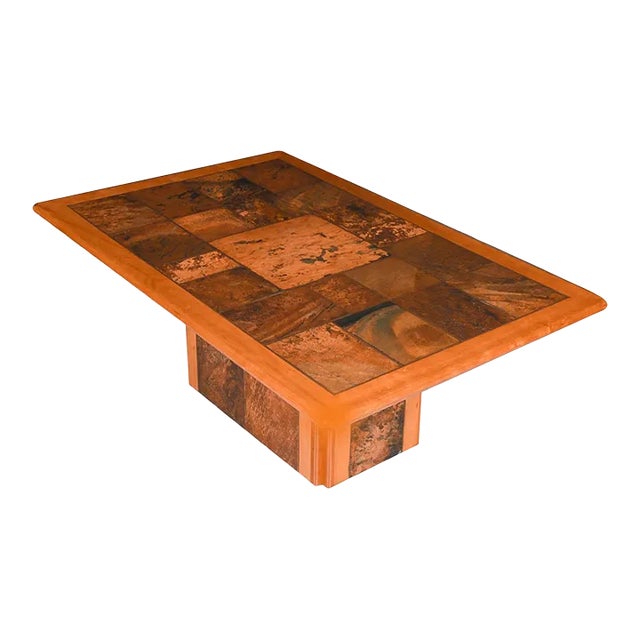 Early 20th Century Paul Kingma Style Brutalist Coffee Table Slate Craft South Africa For Sale