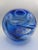 William Worcester Glassworks Signed 1987 Studio Art Glass Vase Cobalt Blue For Sale - Image 10 of 13