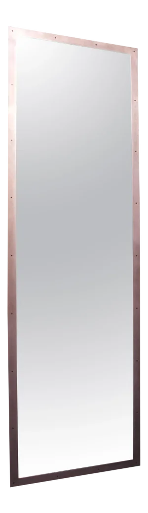 Substantial Contemporary Modern Industrial Steel Floor Mirror