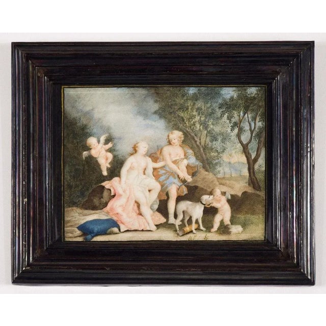 Mythological Scene is a mixed colored painting on board realized by Anonymous artist in the XVIII century. The artwork...