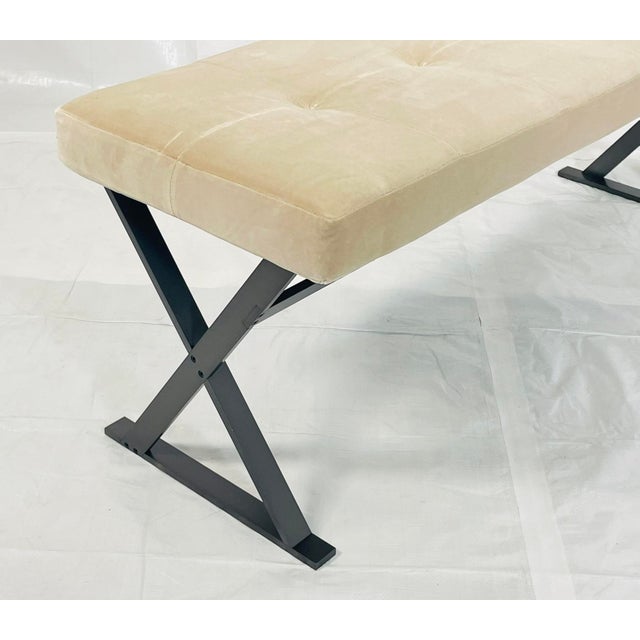 Wood 1990s X Frame Bench by Antonio Citterio for B&b Italia/Maxalto For Sale - Image 7 of 14