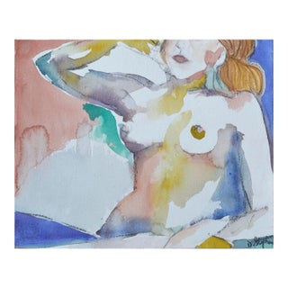 1990s Modernist Reclining Nude by David Stephens For Sale