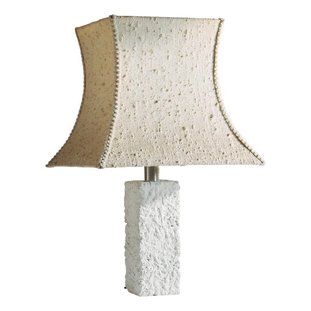 Brutalist Concrete Table Lamp For Sale
