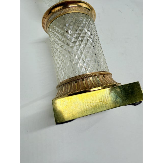 French Empire Ormolu-Mounted Cut-Crystal Baccarat Style Vase, 19th Century For Sale - Image 10 of 12