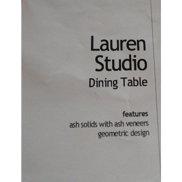 Ralph Lauren Ralph Lauren Geometric Modern Round Ash Lauren Studio Dining Breakfast Table 68" For Sale - Image 4 of 12