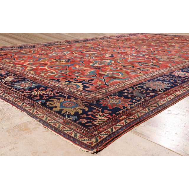 Late 19th Century Persian Sultanabad Rug, 11'10 X 18'08 For Sale - Image 9 of 11