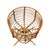 An elegant storage basket made of hand-woven natural rattan, featuring a refined goblet shape with a pedestal base....
