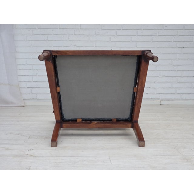 Armchairs in Carved Teak and Leather after Georges Jacob, 1920s-1930s, Set of 2 For Sale - Image 11 of 18