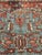 Antique Persian Serapi Carpet Handmade Wool Oriental Rug Rust, Ivory, Light Blue For Sale In New York - Image 6 of 18