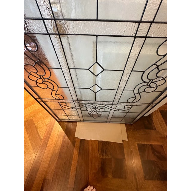 21st Century Traditional Leaded Glass Window 39.75 X 71 For Sale - Image 11 of 12