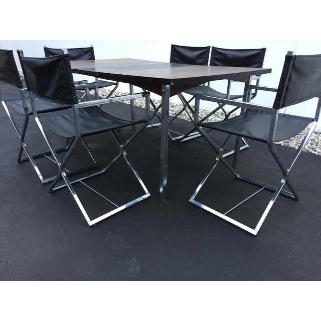 Virtue Brothers MidCentury Director Chairs & Table Set of 7 Chairish