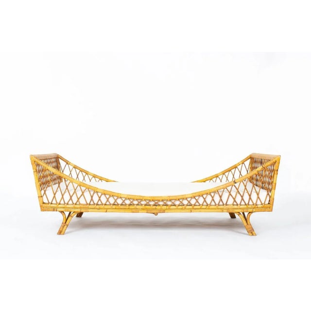 Vintage Daybed in Rattan, 1950 For Sale - Image 12 of 12