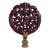 Plum Carved Stone Lamp Finial For Sale