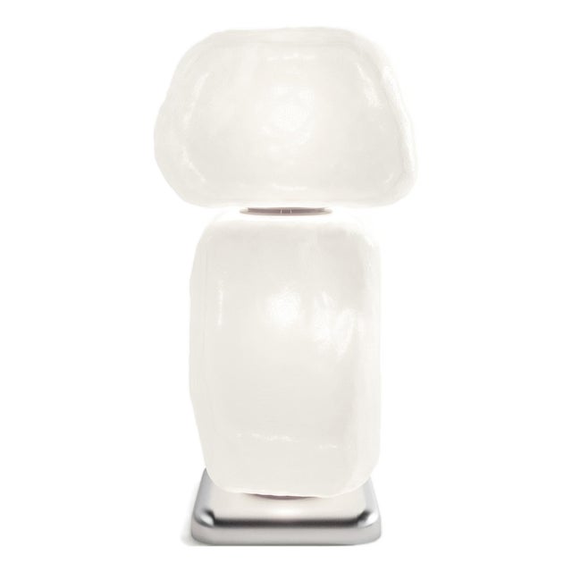 White II Wax, Stone, Light Table Lamp in Glass by Linde Freya Tangelder for Cassina For Sale