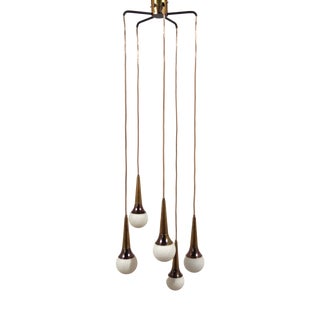 Five-Light Waterfall Lamp from Stilnovo, 1950s For Sale