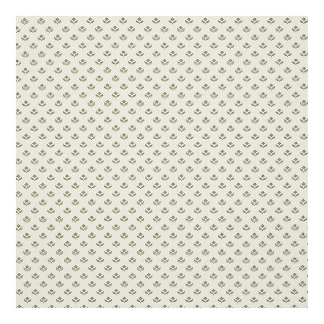 Schumacher Robyn Fabric in Green For Sale